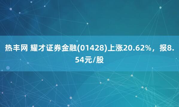 热丰网 耀才证券金融(01428)上涨20.62%，报8.54元/股